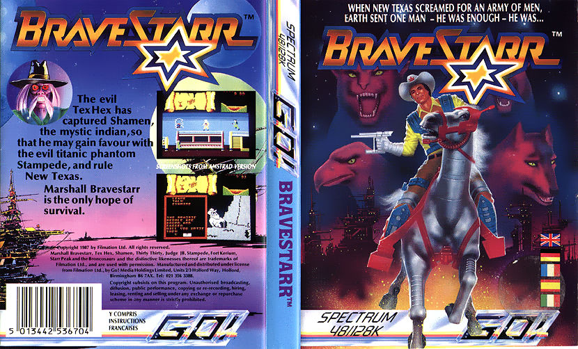 Bravestarr box art for ZX Spectrum